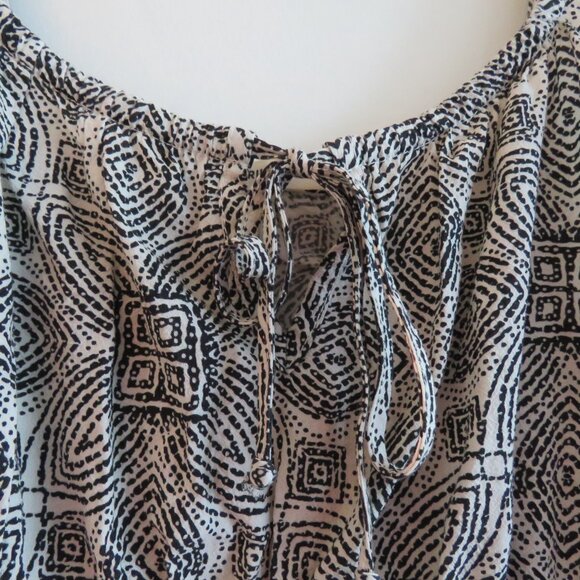 MARINE LAYER Nicole Mini Dress in Black & White Geo Summer Travel Pockets Sz XS - Picture 5 of 15